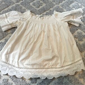 English Factory white flowy top.